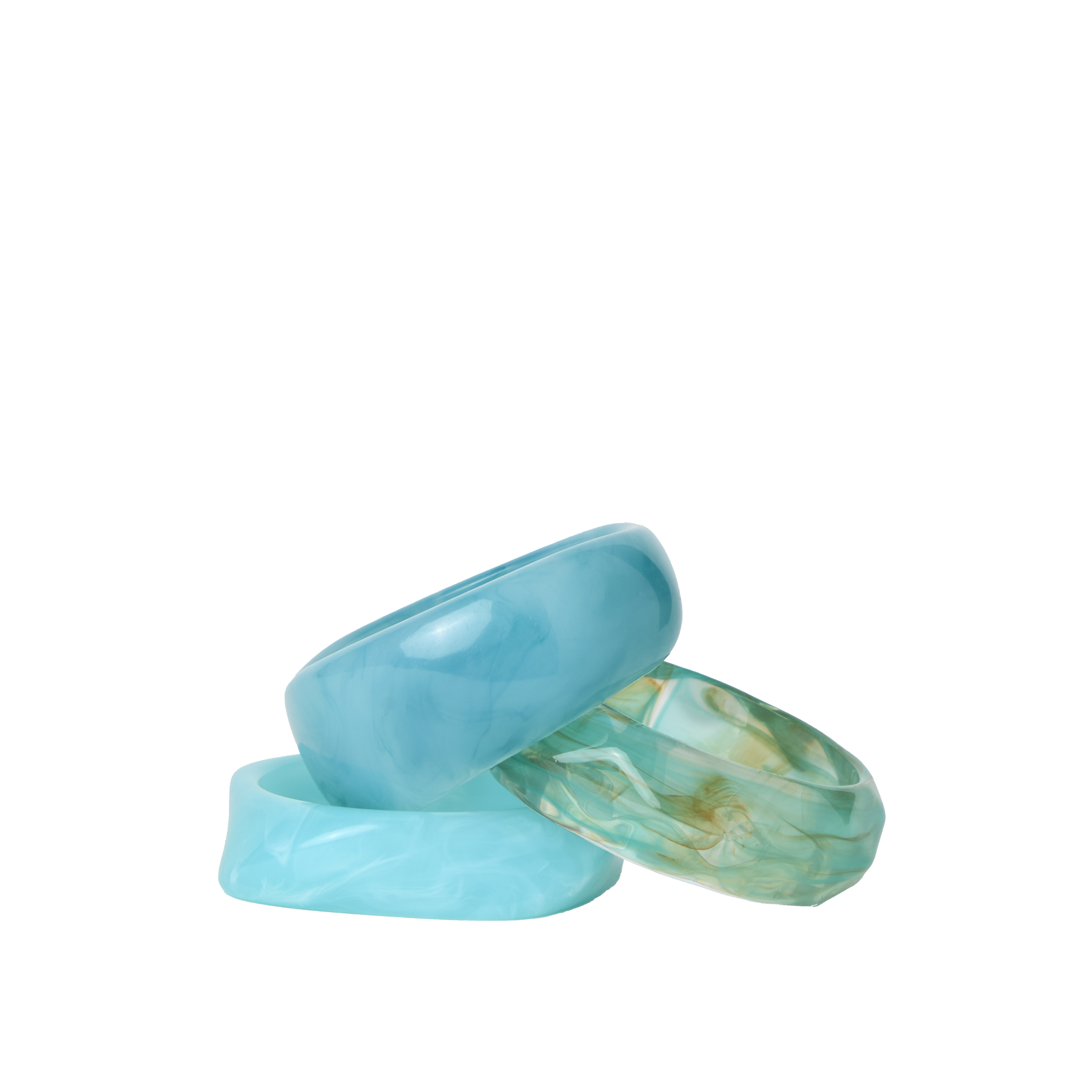 Lagoon Resin Bangles Set